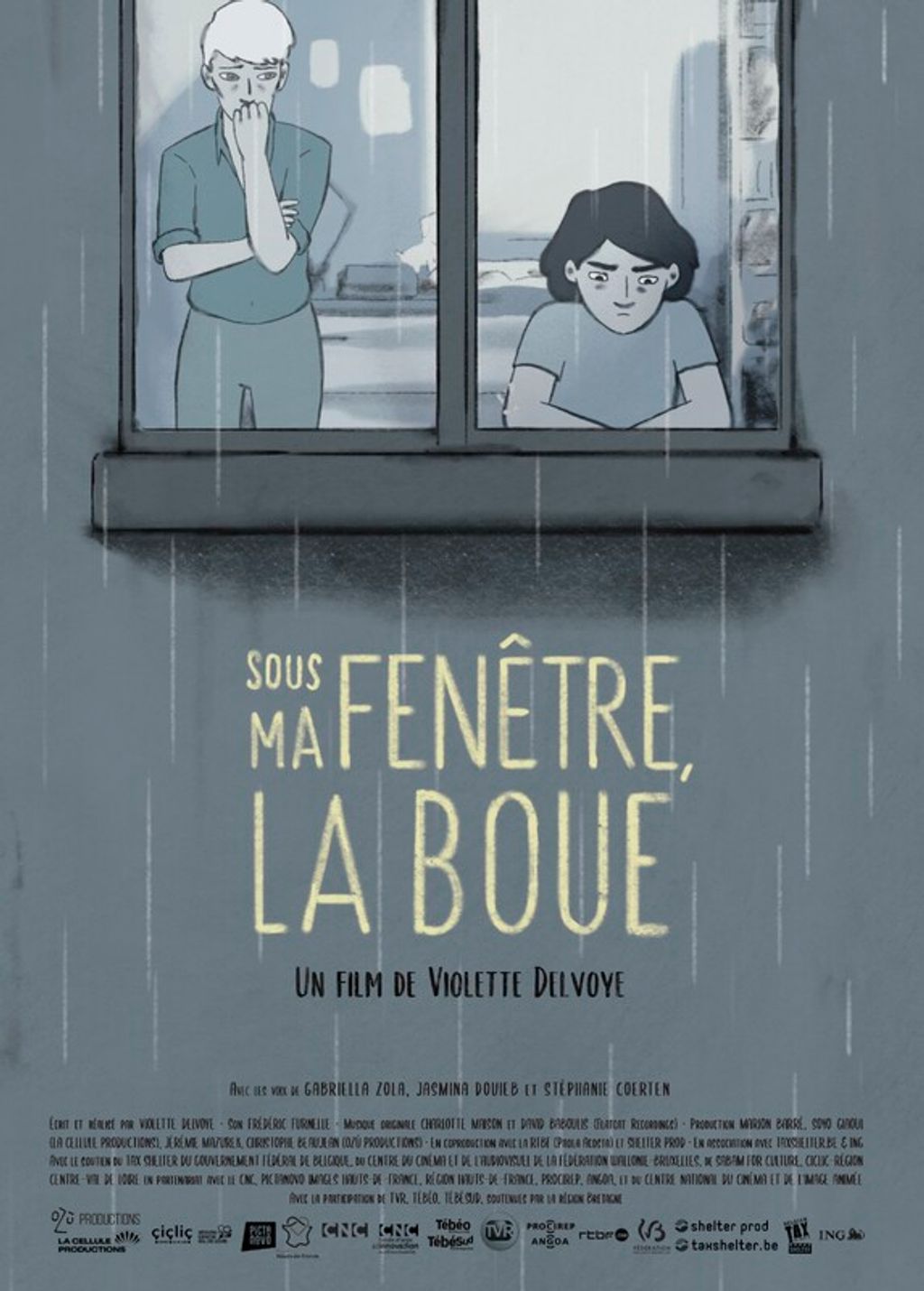 Sous ma fenêtre, la boue